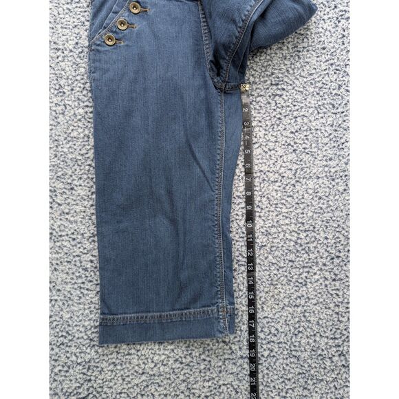Anthropologie Stephenson Denim Finery Wide Leg Capris Size 28 Boho Y2K Blue - Picture 12 of 12
